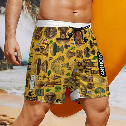 Men's Beach Shorts with 4 Pockets