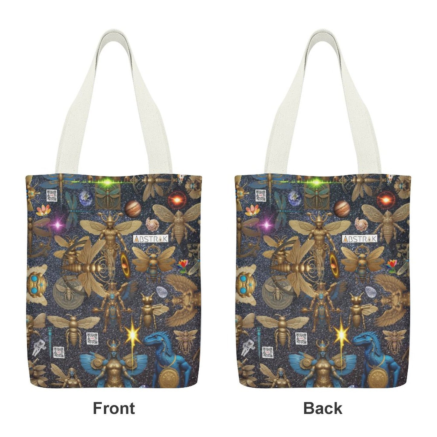 Canvas Material Tote Bags with Interior Pocket (Dual-sided Printing)