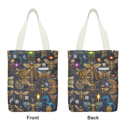 Canvas Material Tote Bags with Interior Pocket (Dual-sided Printing)