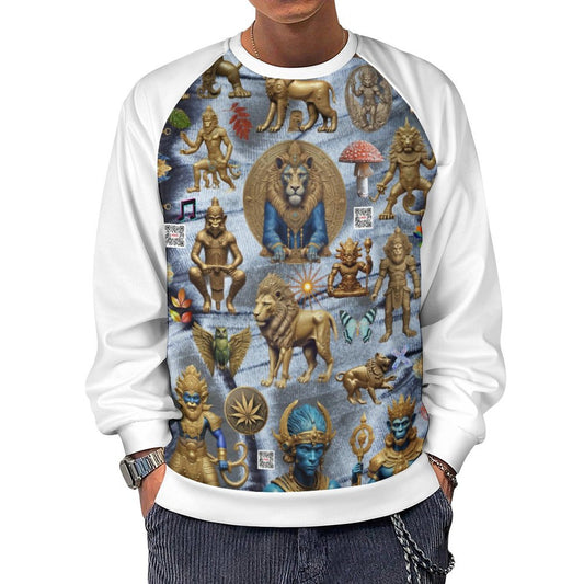 280gsm Men's Crewneck Sweatshirt Raglan A27H (All-Over Printing)