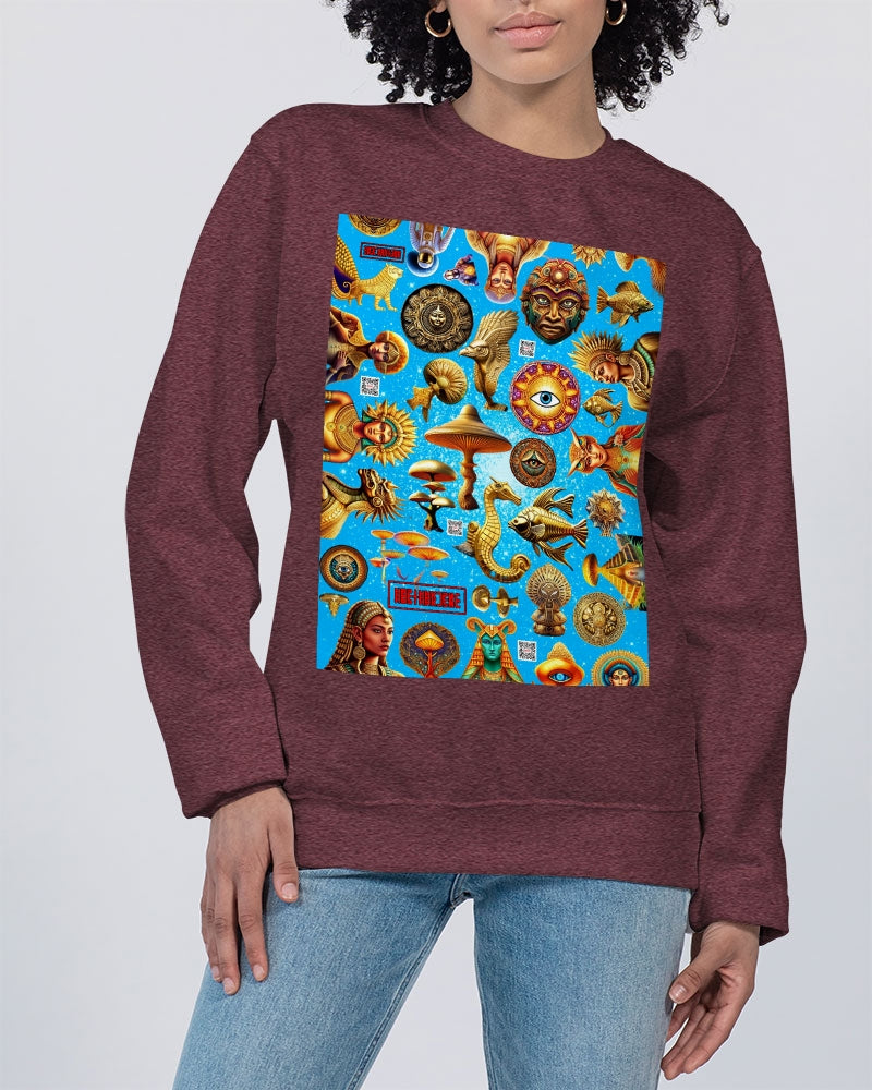 Eye and Face Abstrak Unisex Sweatshirt | Champion