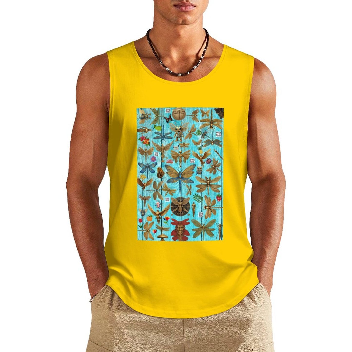 DTF 160gsm Men's Cotton Tank Top BX (Front Printing)