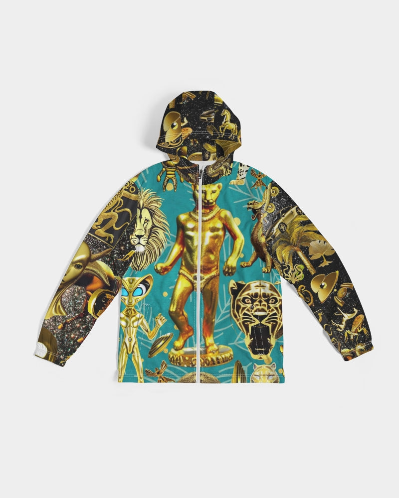 Outer Space Abstrak Men's All-Over Print Windbreaker