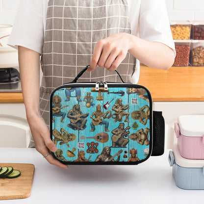 PU Leak-proof Lunch Bag with Detachable Buckled Handle