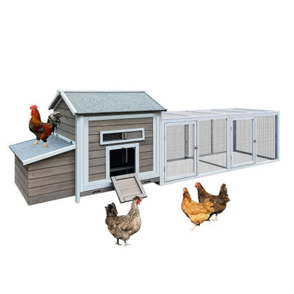 118 Inch Wooden Chicken Coop Outdoor Hen Coop Poultry Cage