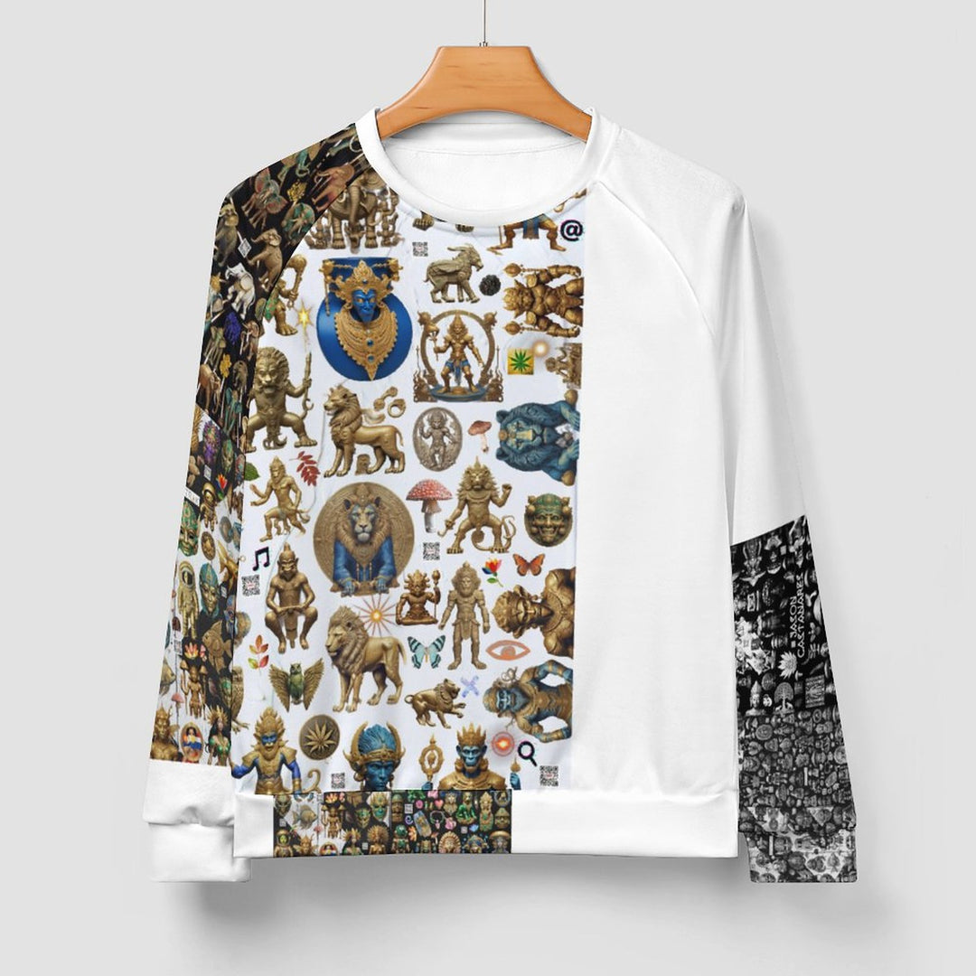 280gsm Men's Crewneck Sweatshirt Raglan A27H (All-Over Printing)