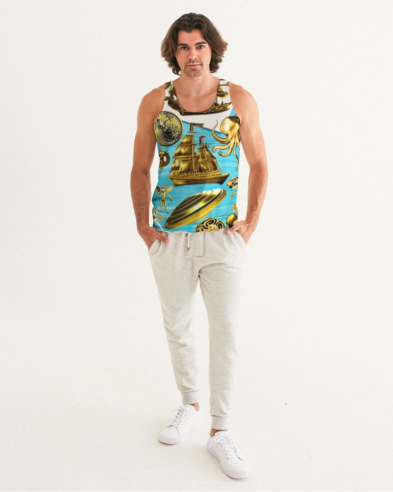 Outer Space Abstrak Men's All-Over Print Tank