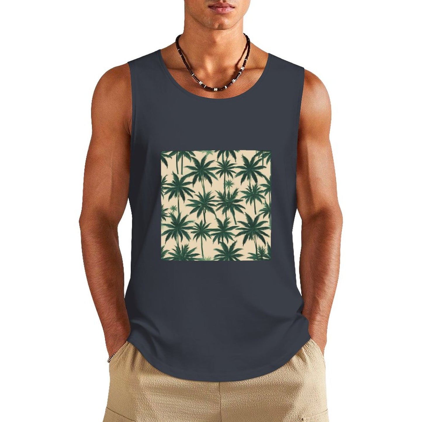 DTF 160gsm Men's Cotton Tank Top BX (Dual-sided Printing)