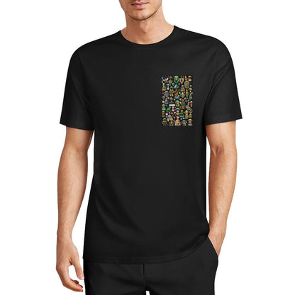 DTF 160gsm Men's Short Sleeve Cotton T-shirt (Dual-sided+Sleeve Printing)