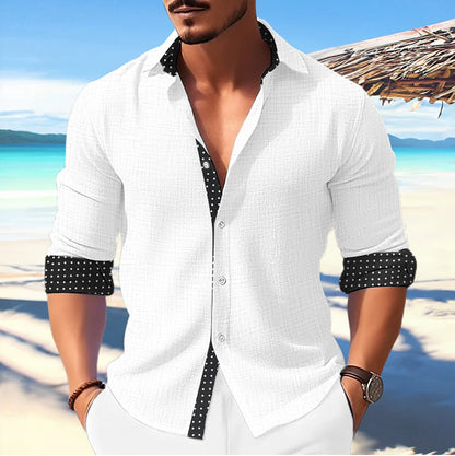 Casual Fashion Trends 3D Printed Men's Long Sleeve Shirt