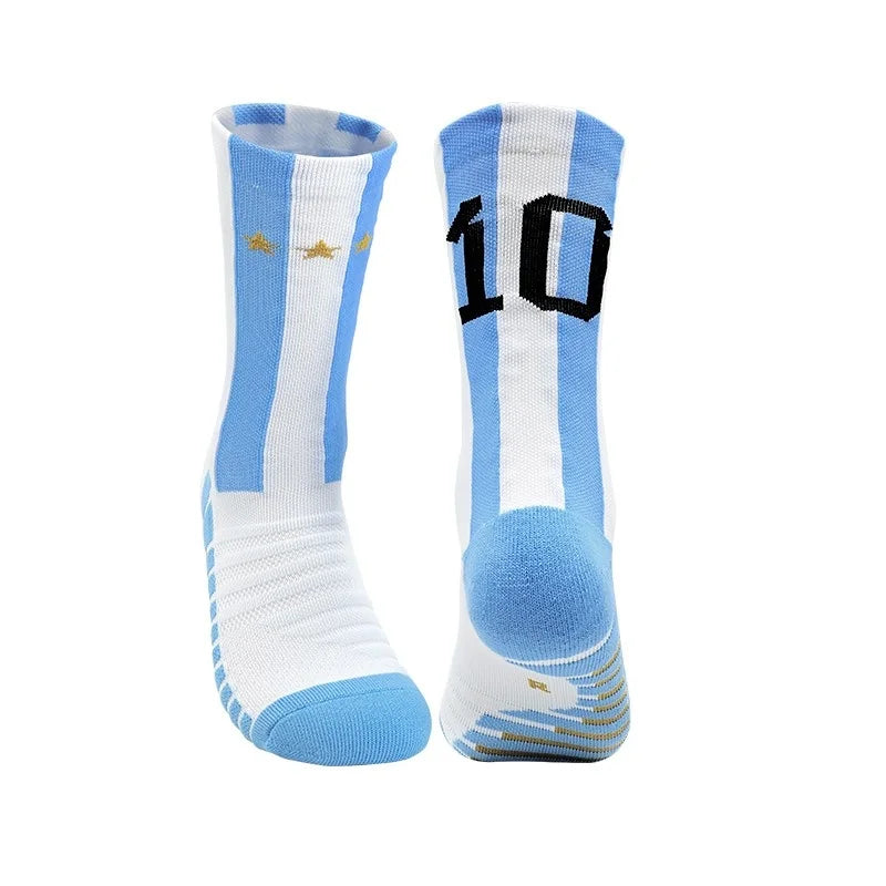 Yellow Number 10# 7# Kids Soccer Socks Blue Men's Football Sports Short Socks Outdoor Running Fast-drying Breathable Non-Slip