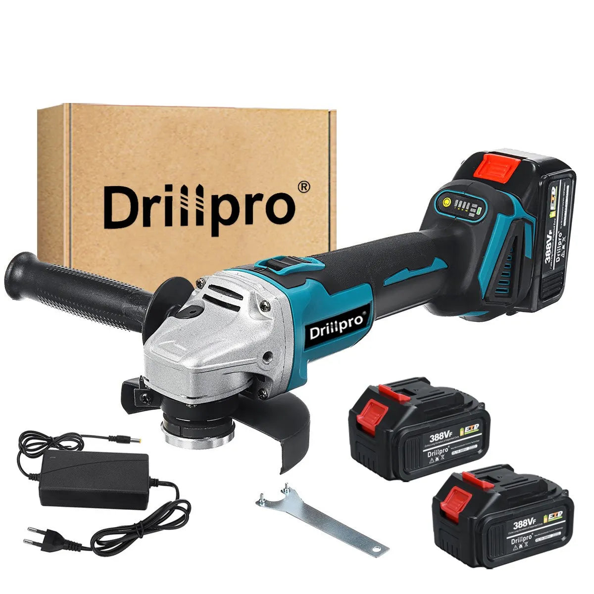 Drillpro Brushless Electric Angle Grinder Cordless 125MM Cutting Machine Wood Cutting Disc Power Tool For Makita 18V Battery