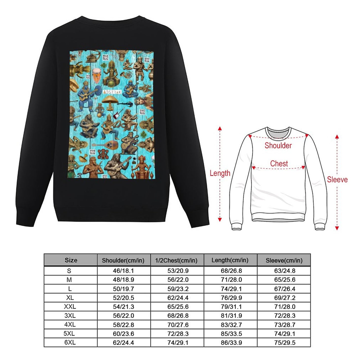 DTG 260gsm Back Print Sweatshirt for Men (Back Printing)