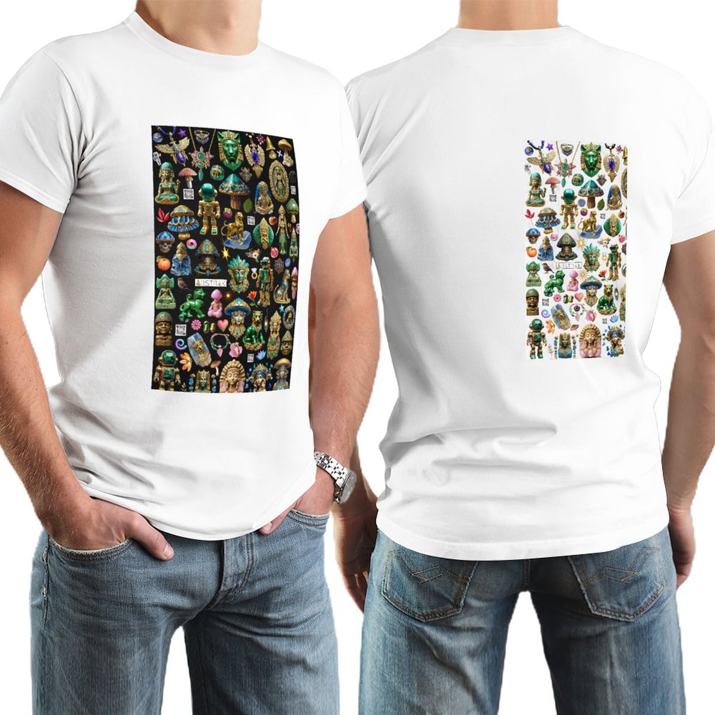 DTG 150gsm Short Sleeve Tshirt Men (High Definition & Dual-sided Printing)