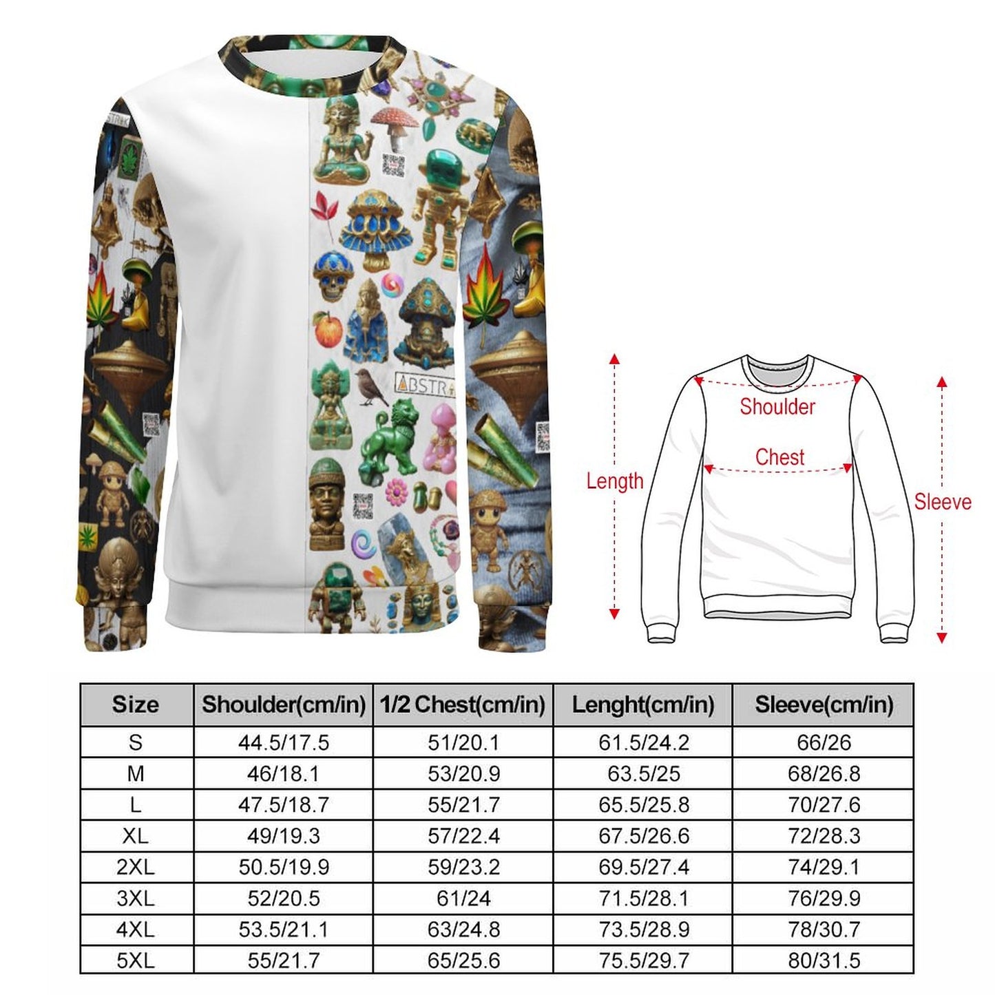 250gsm Round Neck Men's Sweatshirt 4T35 (All-Over Printing)