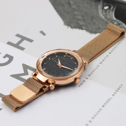 Elegant Timekeeping Accessory Elegant Rhinestone Women's Watch with Quartz Movement Minimalist Metal Design for Ladies