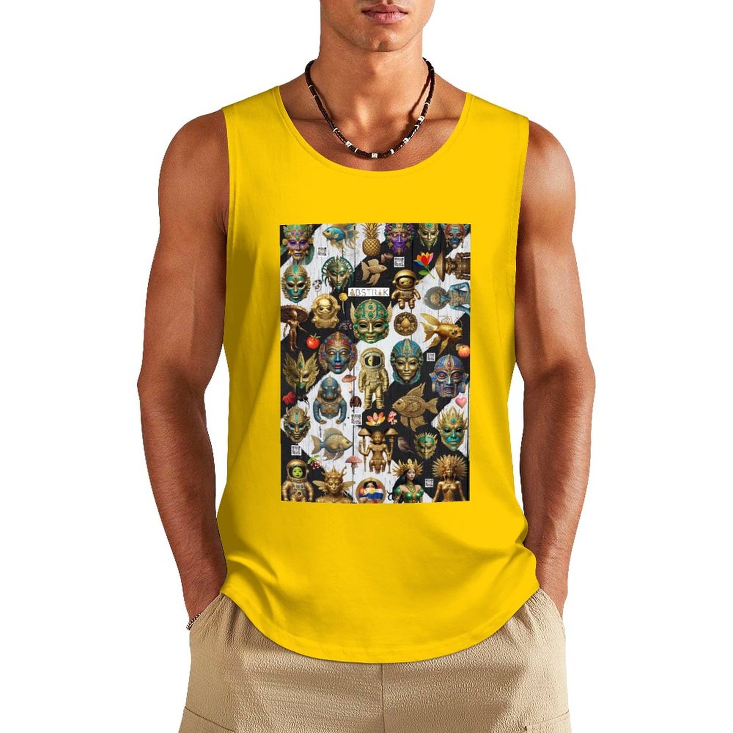 DTF 160gsm Men's Cotton Tank Top BX (Dual-sided Printing)