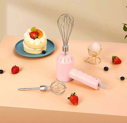 Portable Mini Wireless Electric Egg Beater HandHeld USB Rechargeable Food Mixer Milk Frother 3 Speed Cream Food Cake Mixer