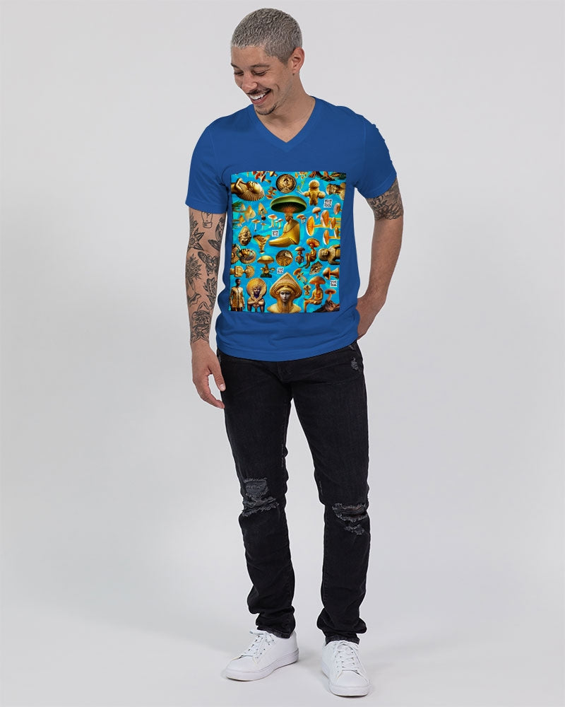 Illustration Abstrak Unisex Jersey V-Neck Tee | Bella + Canvas