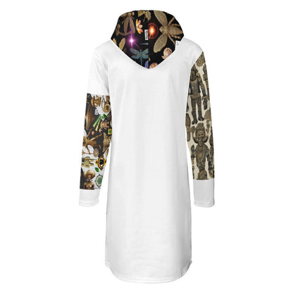 230gsm Long Sleeve Hoodie Dress DS003 (All-Over Printing)