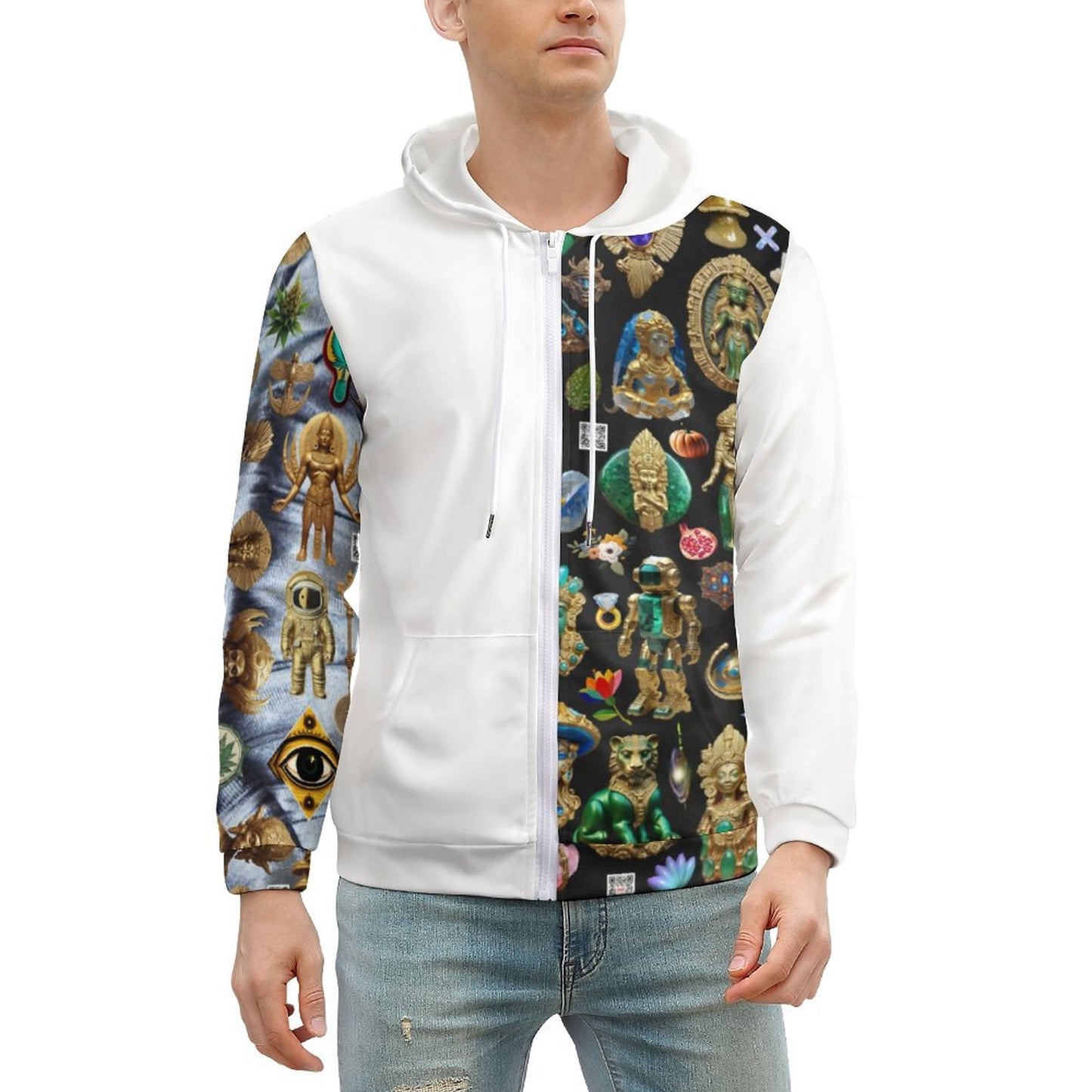 230gsm Men’s Zip Up Hoodie GH (All-Over Printing)