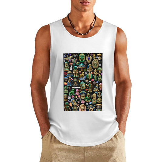 DTF 160gsm Men's Cotton Tank Top BX (Front Printing)