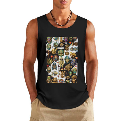 DTF 160gsm Men's Cotton Tank Top BX (Dual-sided Printing)