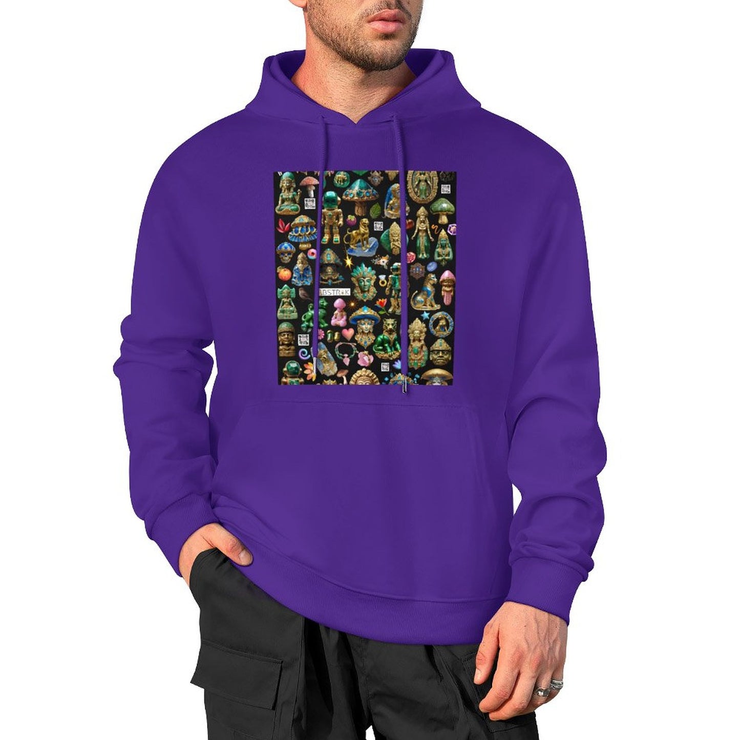 DTF 250gsm Cotton Men's Hoodie with Pocket (Front Printing)