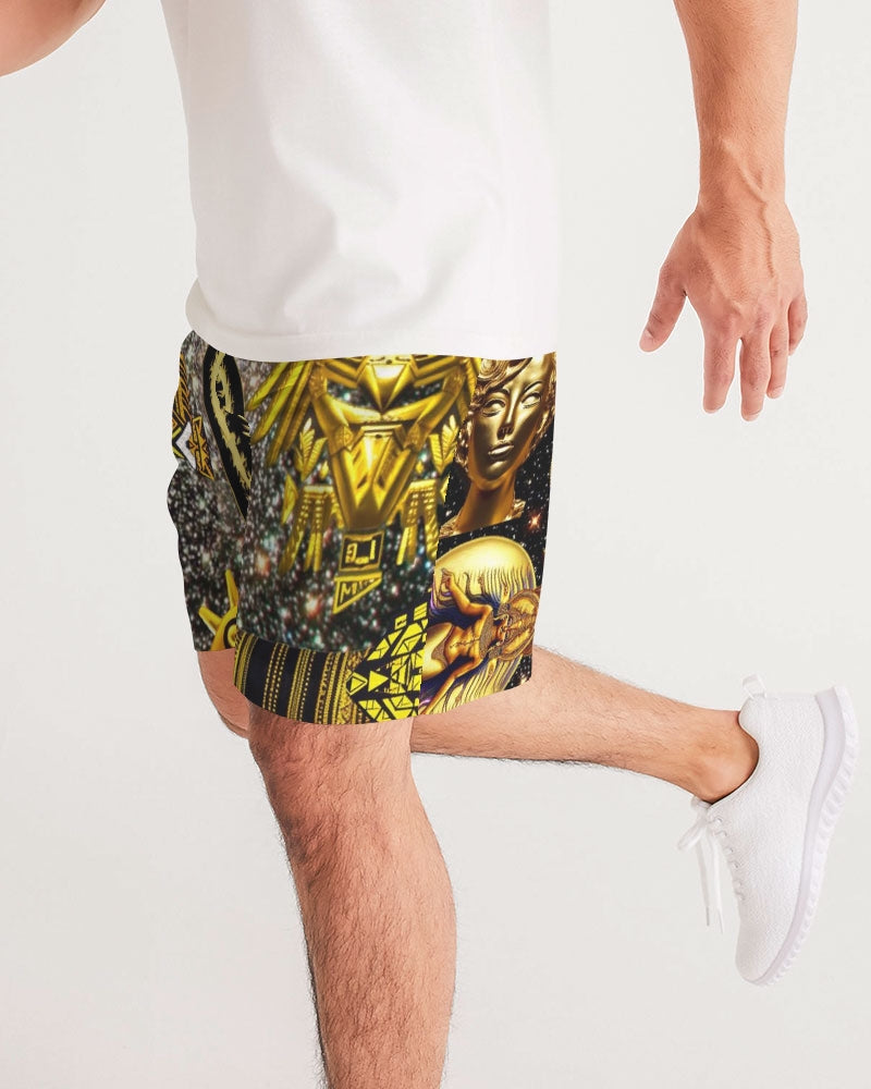 Ancient Abstrak Men's All-Over Print Jogger Shorts