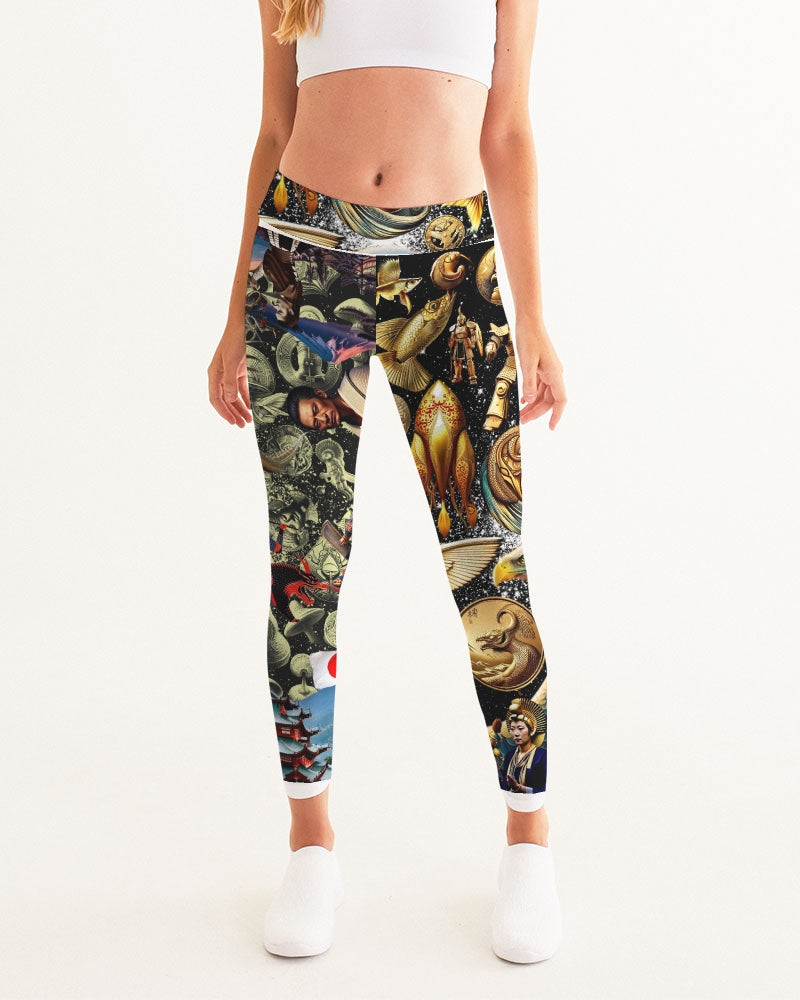 Trendy Abstrak Pattern Women's All-Over Print Yoga Pants