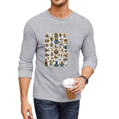 DTG 180gsm Men's Crewneck Long Sleeve T-shirt (Front Printing)