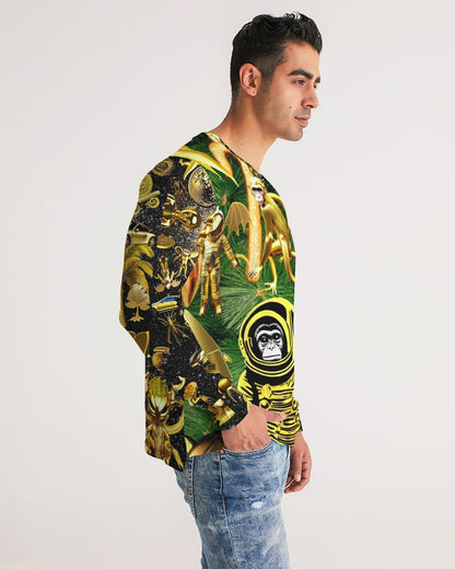 Outer Space Abstrak Men's All-Over Print Long Sleeve Tee