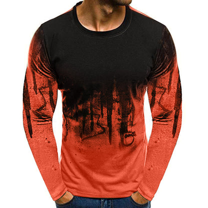 Men's Sports Camouflage Long Sleeve Personality Quick Dry T-Shirt