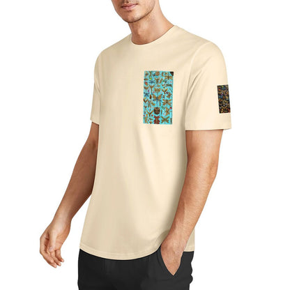 DTF 160gsm Men's Short Sleeve Cotton T-shirt (Dual-sided+Sleeve Printing)