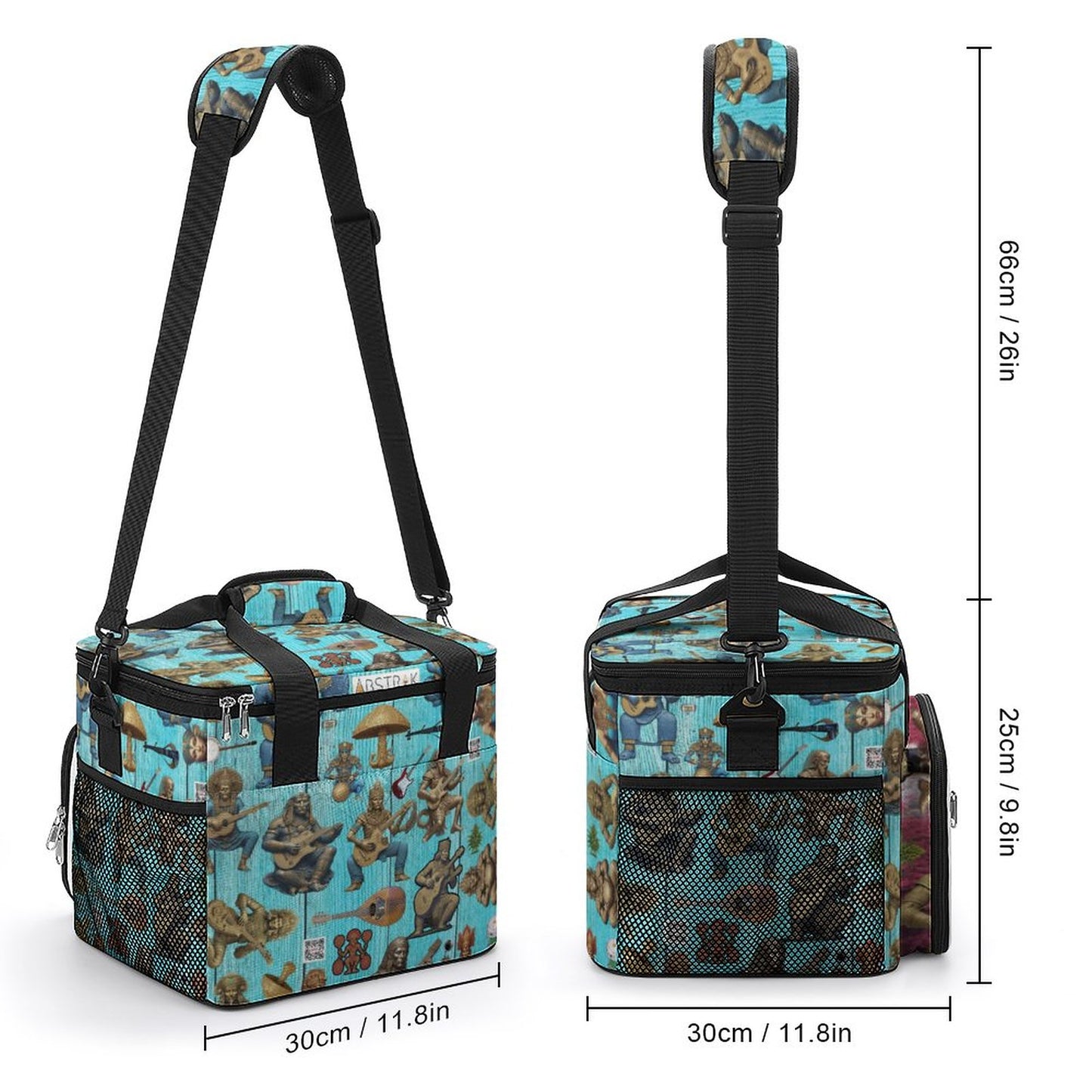 30 Can Collapsible Insulated Cooler Bag with Shoulder Strap A020 (All-Over Printing)