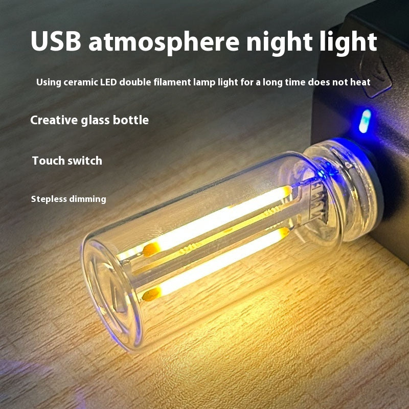 1pcs USB Led Bulb 0.3W 5V Retro Edison Dimming Lighting Bulb Source USB Mobile Power Interface Light Night Light Power Bank Laptop