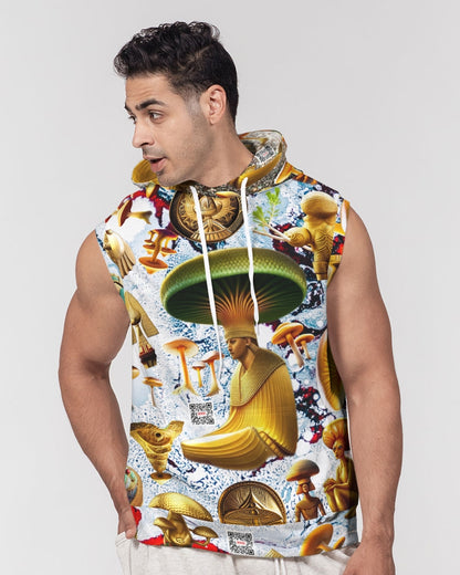 Illustration Abstrak Men's All-Over Print Heavyweight Sleeveless Hoodie