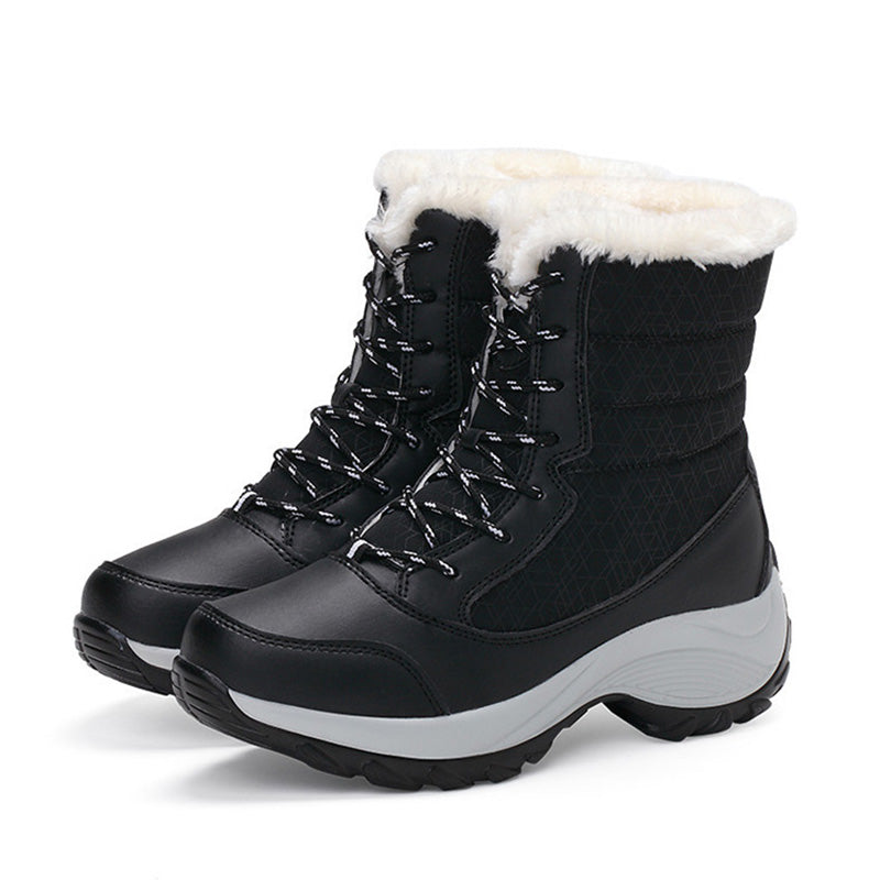 Snow Boots Women Fur Shoes Woman Platform Boots For Women Plush Keep Warm Women's Boots Flat Plus Size Botas Mujer Winter Shoes