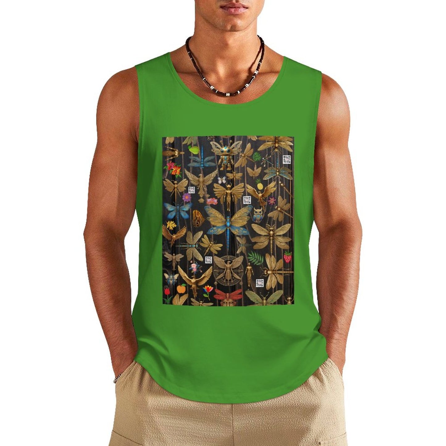 DTF 160gsm Men's Cotton Tank Top BX (Dual-sided Printing)