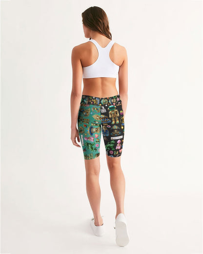 IMG_3100 Women's All-Over Print Mid-Rise Bike Shorts