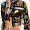 Leidy Abstrak Women's All-Over Print Cropped Windbreaker