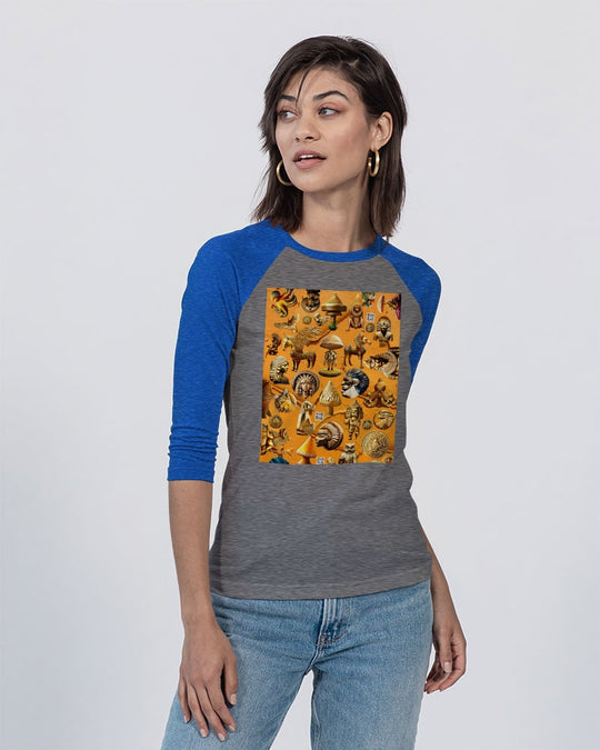 Nature Abstrak Unisex Three-Quarter Sleeve Baseball Tee | Bella + Canvas