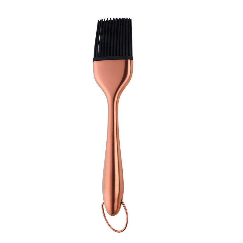 Silicone Oil Brush Stainless Steel Handle BBQ Grill Basting Brush