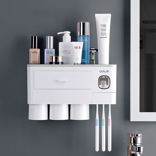 Toothbrush Rack Bathroom Punch-free Wall Hanging Toothbrush Holder