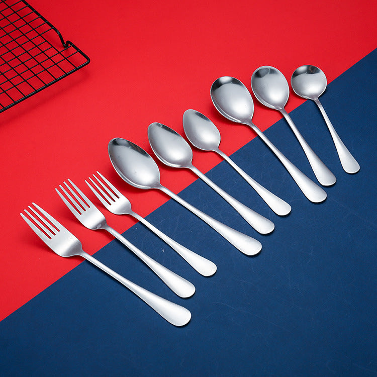 Thickened 410 Stainless Steel Western-Style Steak Spoon Fork