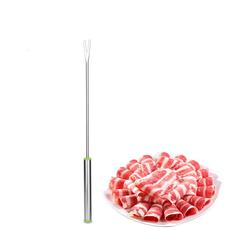 6Pcs/Set Stainless Steel Fondue Forks BBQ Meat Skewer