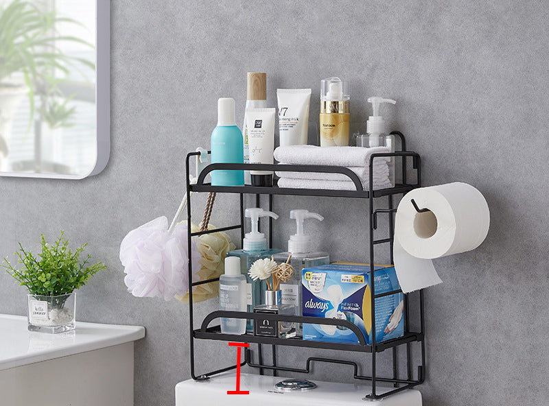 2 Layer Stainless Steel Bathroom Organizer Storage Rack