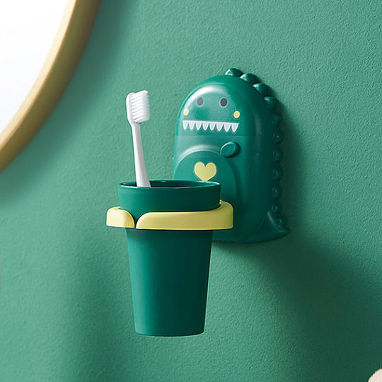 Cartoon Dinosaur Toothbrush Cup Holder Set