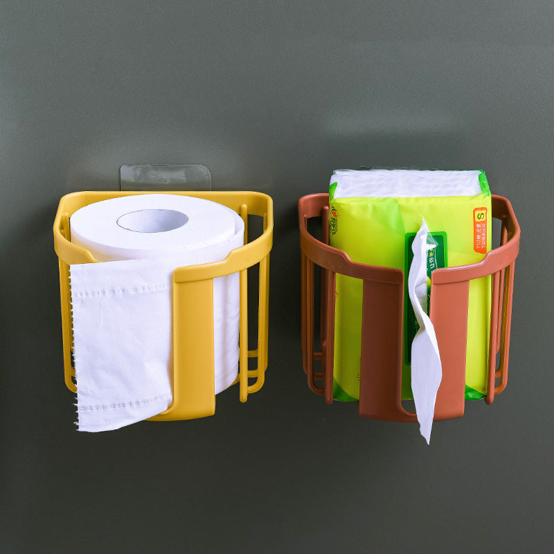 Punch-Free Toilet Paper Shelf Bathroom Kitchen Tissue Box