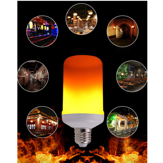 LED Dynamic Flame Effect Corn Light Bulb Bar Decor Lamp